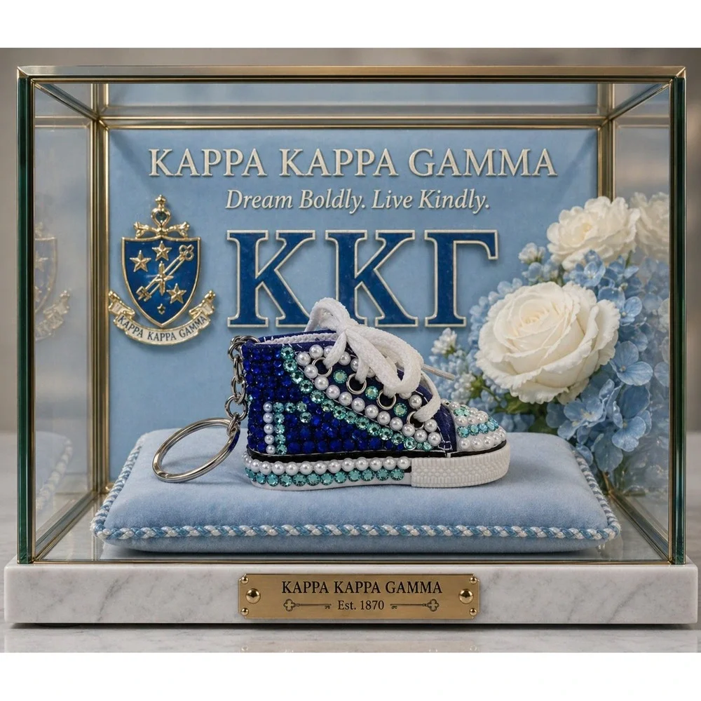 Kappa Kappa Gamma Keychain Blue Custom Made‎ Shoe
